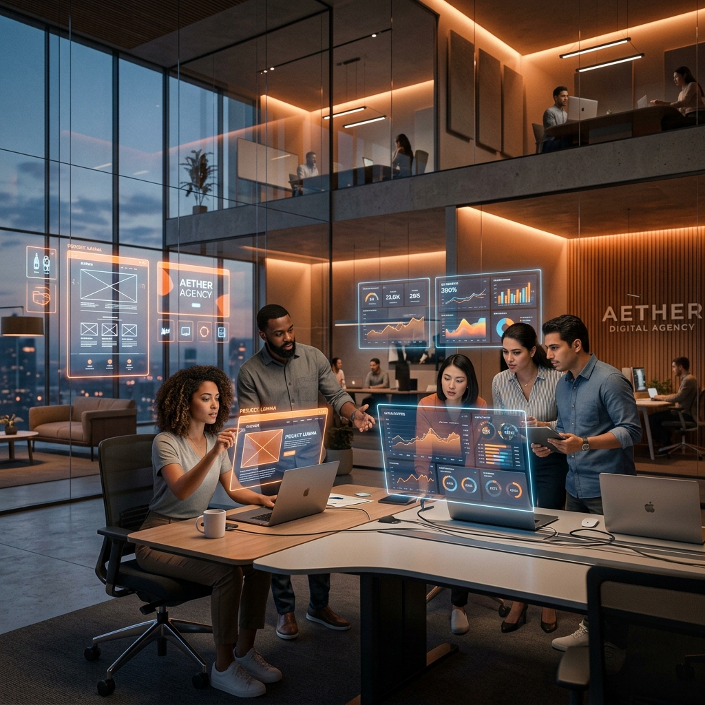 InnovateReach creative team working on premium website design projects
