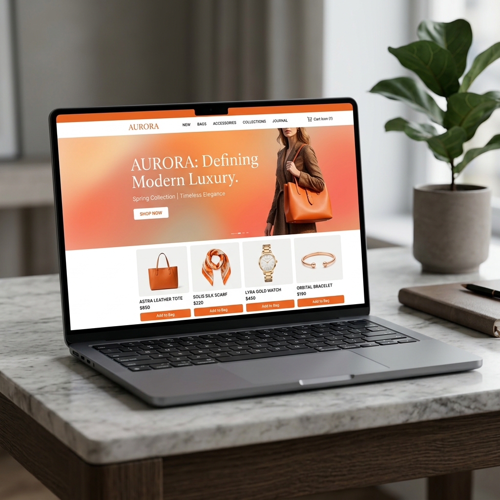 Luxury e-commerce website design by InnovateReach featuring premium product showcase and conversion-optimized layout